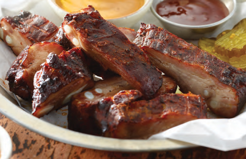 Ribs on plate