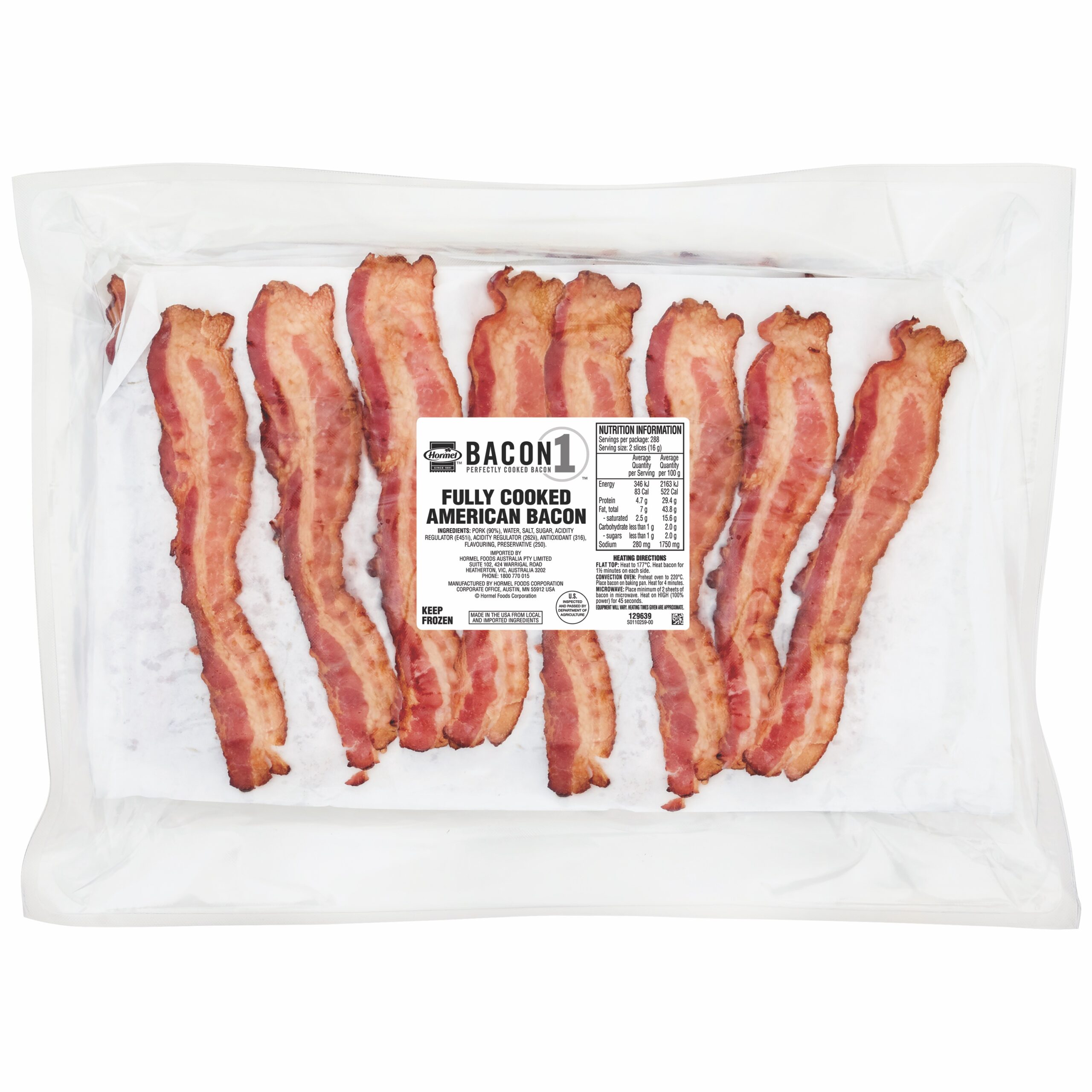 HORMEL® BACON 1™ American Style 288 Slices