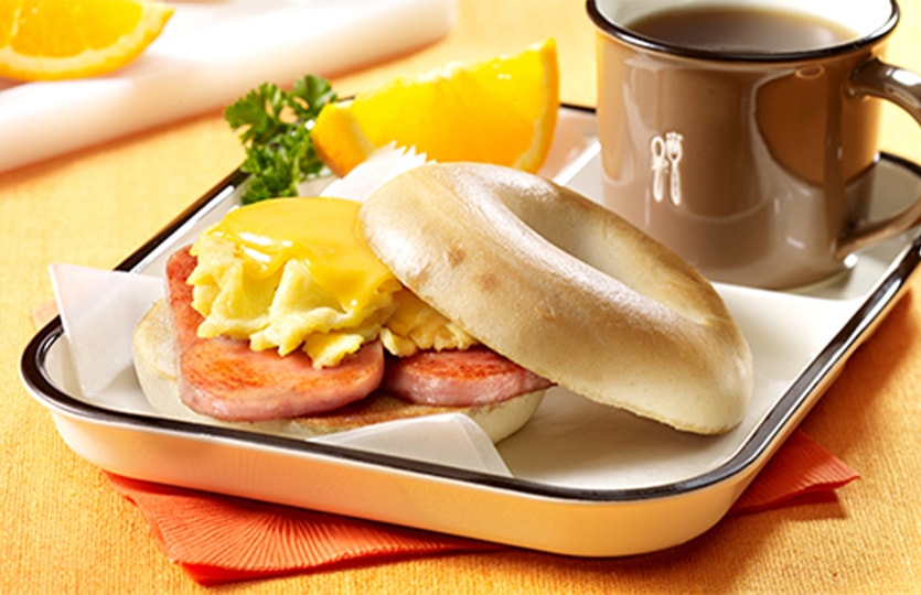 Spam breakfast sandwich