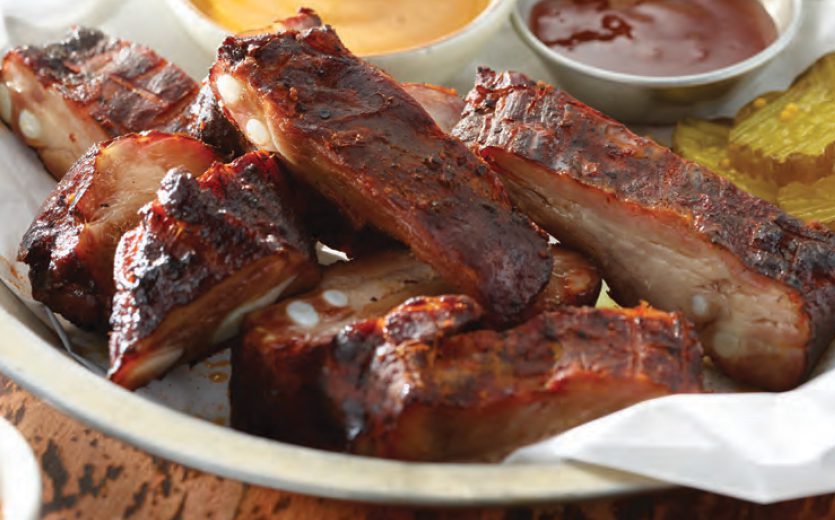 Ribs on plate