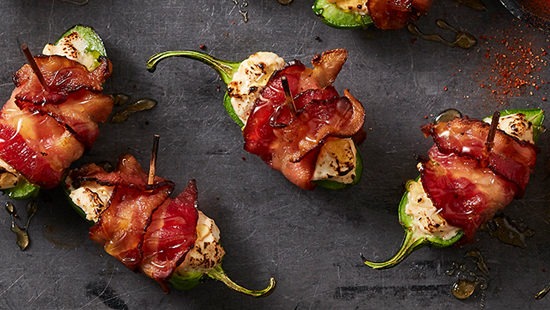 Bacon Wrapped Pepper Poppers