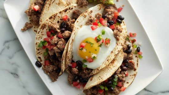 Breakfast Sausage Crumble Tacos