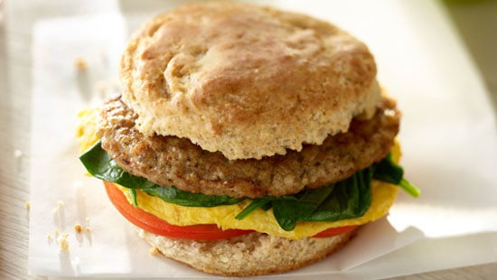 Chicken Sausage Breakfast Sandwich