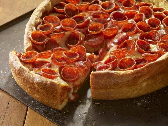 Deep Dish Pepperoni Pizza