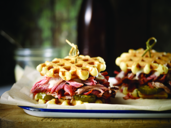 Pulled Pork Shoulder Waffle Sliders