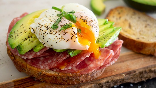 Salami Avocado Toast