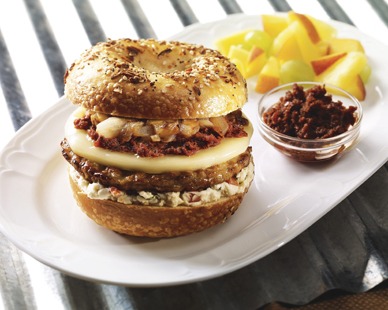 Sausage Bagel Sandwich