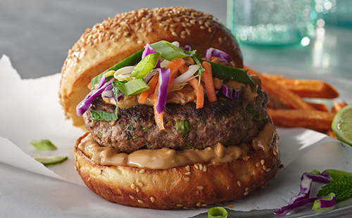 Thai Peanut Beef Burger