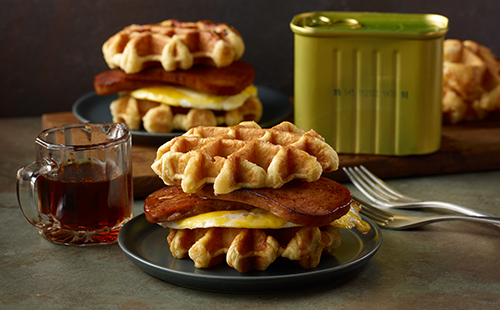 SPAM® Maple Waffle Breakfast Sandwich