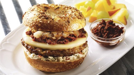 Sausage Bagel Sandwich