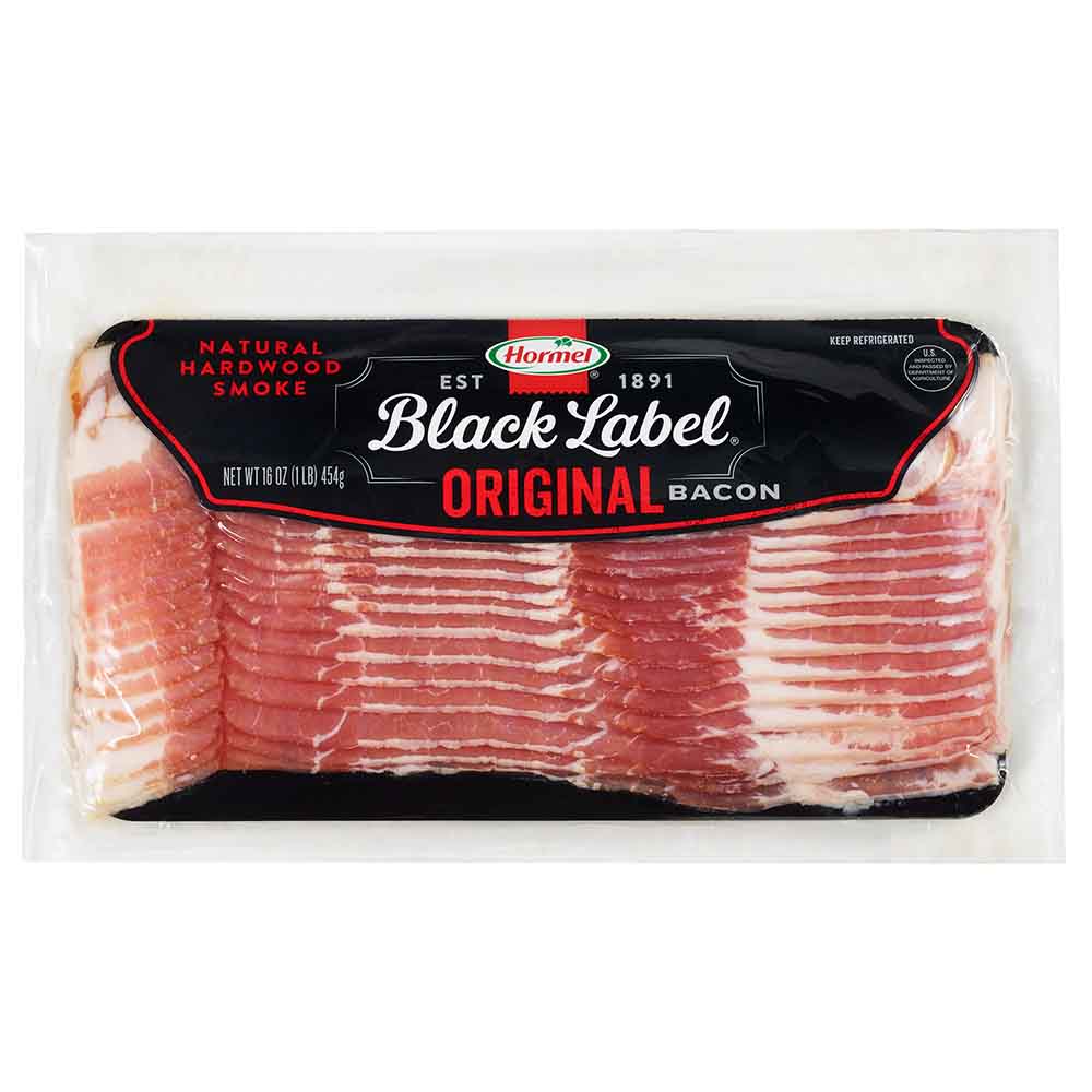 HORMEL™  BLACK LABEL™  Bacon, 8 packages per case, 3-1 lb packages