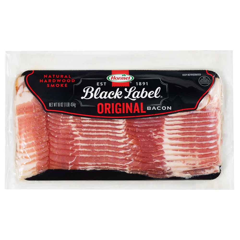 HORMEL™ BLACK LABEL™ Bacon, 8 packages per case, 3-1 lb packages
