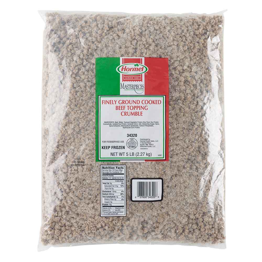 HORMEL™ MASTERPIECES™ Beef Topping, Fine Crumble, Extended
